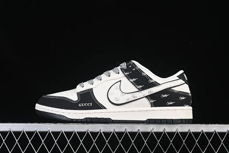 All categories Nk SB Dunk Series Nk SB Dunk Low High-end customized low-top sneakers Nike SB Dunk Low Gucci co-branded Black and White Panda Anniversary high-end customized low-top casual sneakers JP1628-021